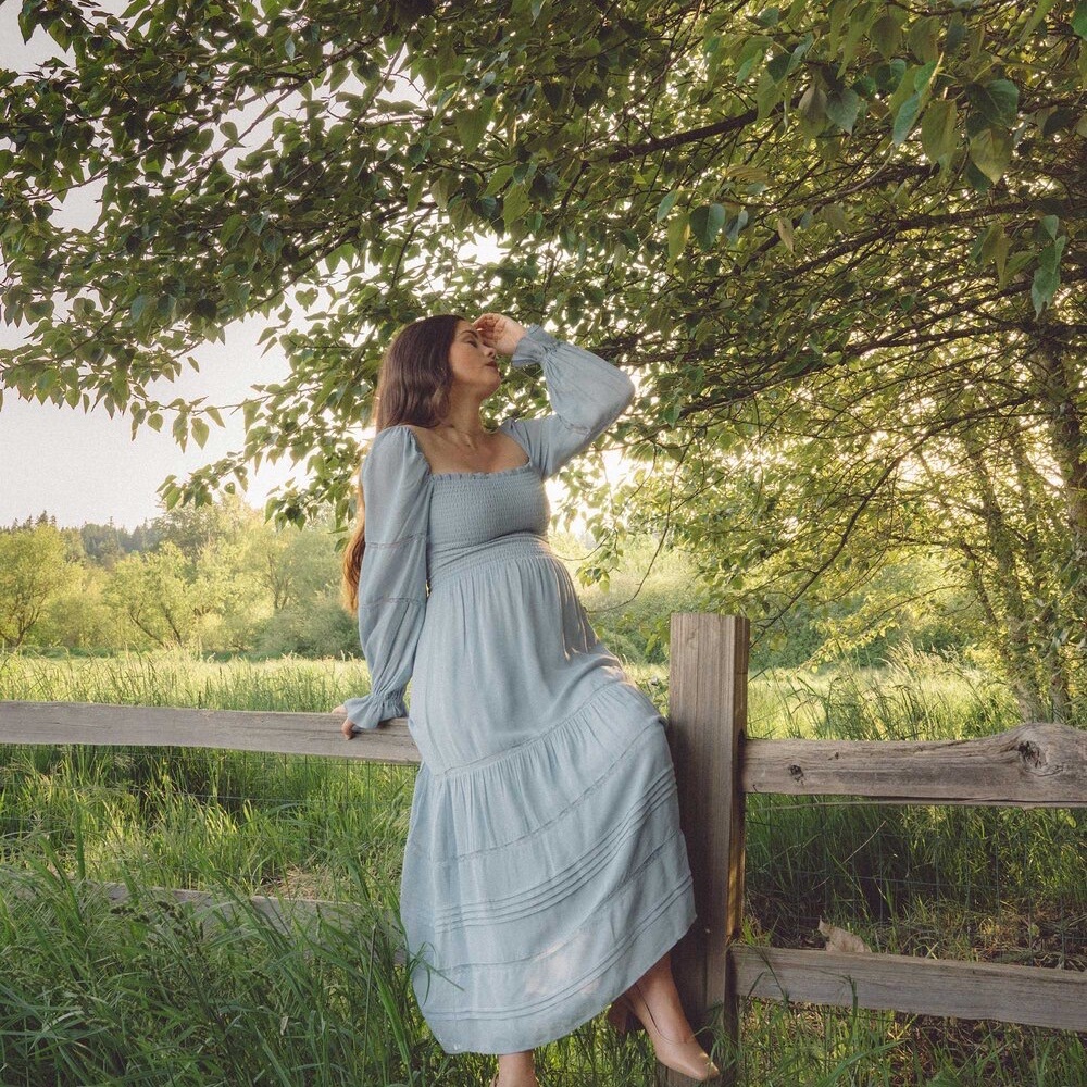 Reformation jessy dress blue size 2